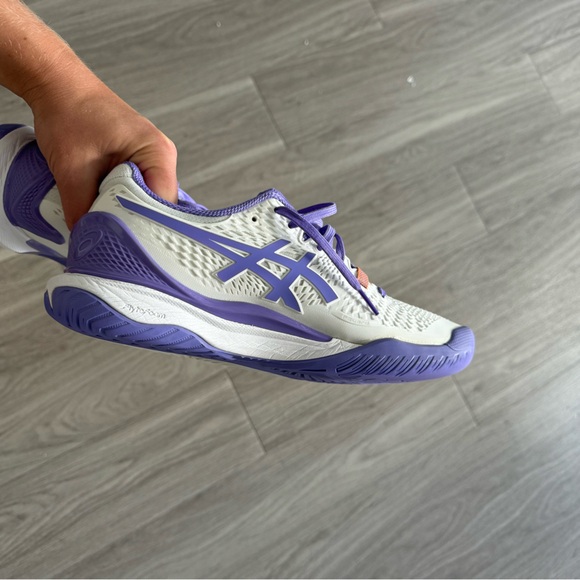 ASICS gel-resolution 9, White/Amethyst 10.5 B Medium tennis shoe - Picture 7 of 9